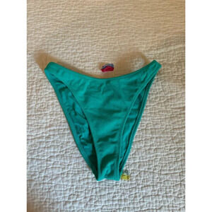 PacSun LA Hearts hi cut teal bikini bottoms small